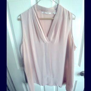 Blush pink sleeve blouse